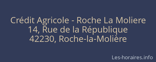 Crédit Agricole - Roche La Moliere