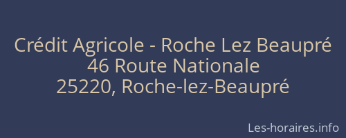 Crédit Agricole - Roche Lez Beaupré