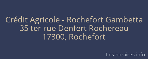 Crédit Agricole - Rochefort Gambetta