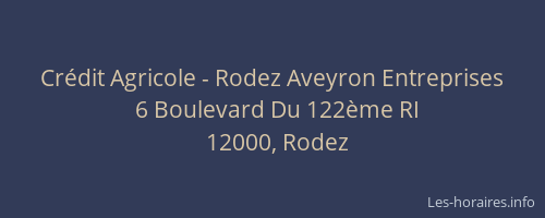 Crédit Agricole - Rodez Aveyron Entreprises