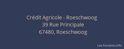 Crédit Agricole - Roeschwoog