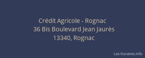 Crédit Agricole - Rognac