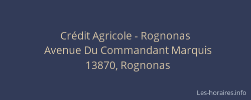 Crédit Agricole - Rognonas