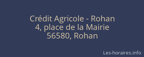 Crédit Agricole - Rohan