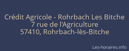 Crédit Agricole - Rohrbach Les Bitche