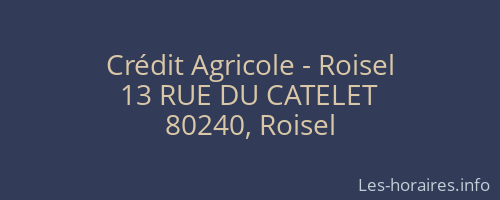 Crédit Agricole - Roisel
