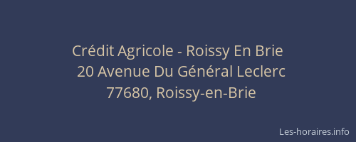 Crédit Agricole - Roissy En Brie