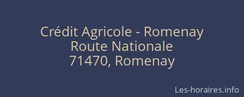 Crédit Agricole - Romenay