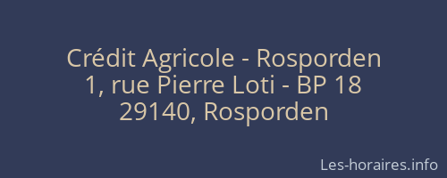 Crédit Agricole - Rosporden