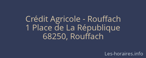 Crédit Agricole - Rouffach