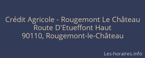 Crédit Agricole - Rougemont Le Château