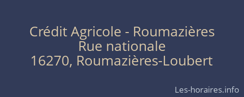 Crédit Agricole - Roumazières