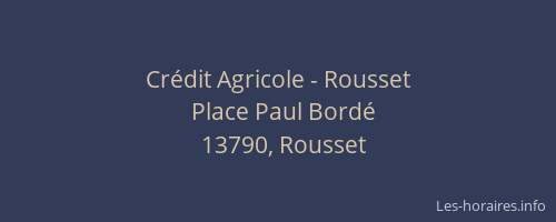 Crédit Agricole - Rousset