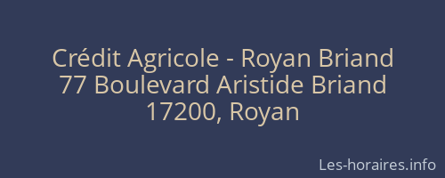 Crédit Agricole - Royan Briand