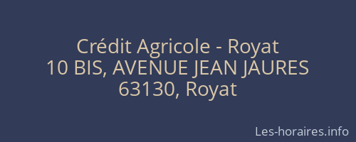 Crédit Agricole - Royat