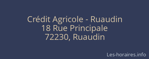 Crédit Agricole - Ruaudin