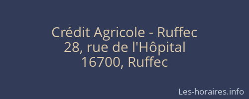 Crédit Agricole - Ruffec
