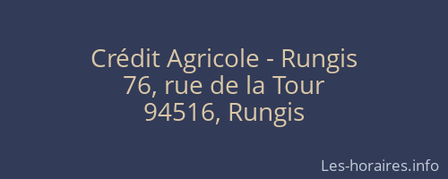 Crédit Agricole - Rungis