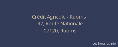 Crédit Agricole - Ruoms
