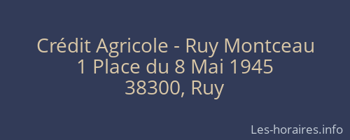 Crédit Agricole - Ruy Montceau