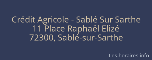Crédit Agricole - Sablé Sur Sarthe