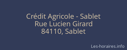 Crédit Agricole - Sablet