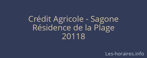 Crédit Agricole - Sagone