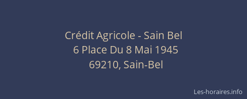 Crédit Agricole - Sain Bel
