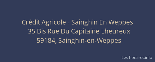 Crédit Agricole - Sainghin En Weppes