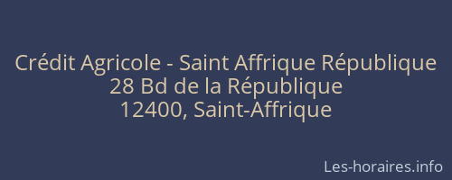 Crédit Agricole - Saint Affrique République