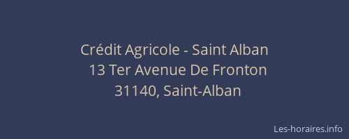 Crédit Agricole - Saint Alban