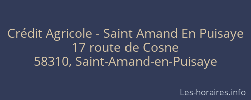 Crédit Agricole - Saint Amand En Puisaye