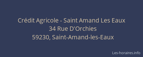 Crédit Agricole - Saint Amand Les Eaux