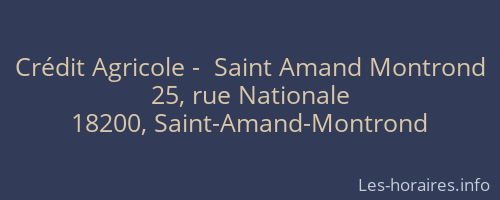 Crédit Agricole -  Saint Amand Montrond