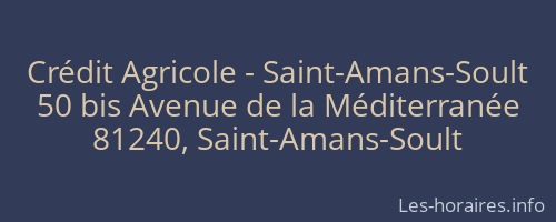 Crédit Agricole - Saint-Amans-Soult