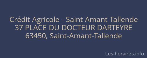Crédit Agricole - Saint Amant Tallende