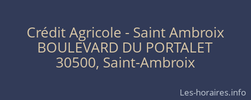Crédit Agricole - Saint Ambroix
