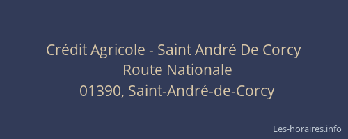 Crédit Agricole - Saint André De Corcy