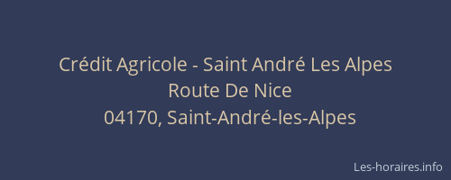 Crédit Agricole - Saint André Les Alpes