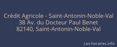 Crédit Agricole - Saint-Antonin-Noble-Val