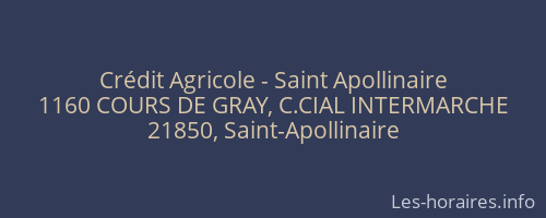 Crédit Agricole - Saint Apollinaire