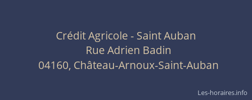 Crédit Agricole - Saint Auban