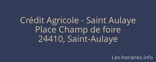 Crédit Agricole - Saint Aulaye