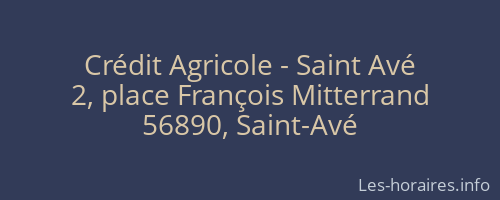 Crédit Agricole - Saint Avé