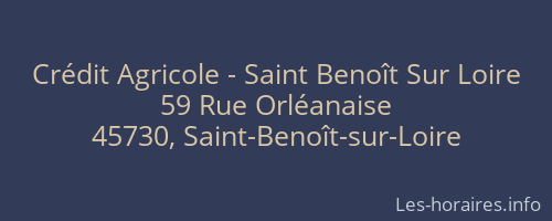 Crédit Agricole - Saint Benoît Sur Loire