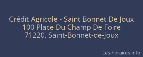 Crédit Agricole - Saint Bonnet De Joux