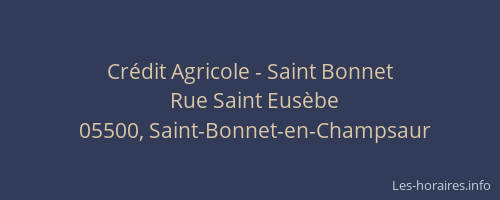 Crédit Agricole - Saint Bonnet