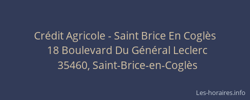 Crédit Agricole - Saint Brice En Coglès