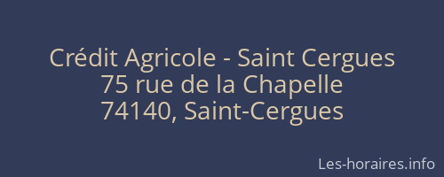 Crédit Agricole - Saint Cergues