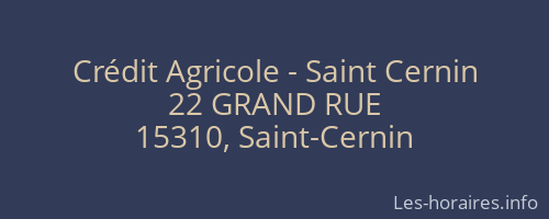 Crédit Agricole - Saint Cernin